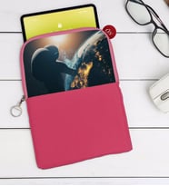 BK Gift Dünya Tasarımlı Taşınabilir Koruyucu Tablet Kılıfı & Organizer Çanta - Pembe-1
