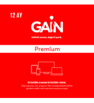 GAİN Premium 12 Aylık Üyelik