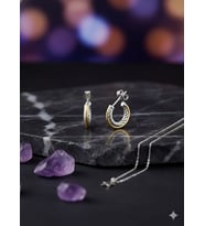 925 Ayar Papatya Silver Burgulu Çift Renk İthal Halka Küpe.rose.gold.rodaj