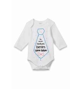 Bebek Beyaz Bu Seneki Hediyen Benim Baskılı Zıbın