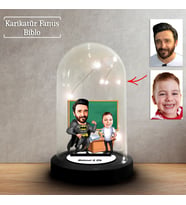 Kişiye Özel Karikatür Erkek Batman - Süper kahraman Öğretmen  ve Öğrenci Tasarımlı Fanus Biblo, Öğretmene Hediye, Öğretmenler Günü, Öğretmenler Günü Hediyesi, FN207
