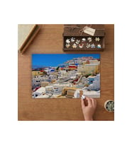 Yunan Adası - Tatil - Eğlence Tasarımı 240 parça Ahşap Puzzle Ahşap Kutuda MP01161