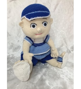 Denizci Oğluş Bebek Amigurumi Organik Oyuncak
