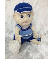 Denizci Oğluş Bebek Amigurumi Organik Oyuncak