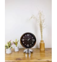Krom Metal Tasarım Masa Saati 25×20 Cm