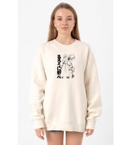 Rurouni Kenshin Black White Art Ekru Kadın 2ip Sweatshirt