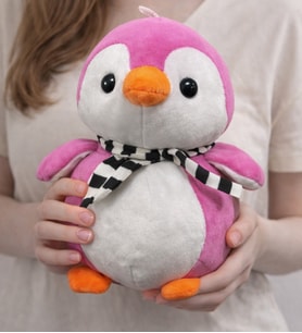 Sevimli Pembe Nihilist Yalnız Penguen Peluş 30 cm