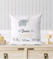 BK Gift Yeni Doğan Bebek Doğum Panosu Yastık - Model 5