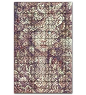 Cakapuzzle Sepya Deniz Canlıları Arasında Mistik Kadın Puzzle Yapboz MDF (Ahşap) (120 Parça)