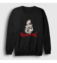 Presmono Unisex Siyah Müzik V2 Björk Sweatshirt 512601tt