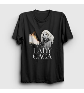 Presmono Unisex Siyah Pyro Bra Lady Gaga T-Shirt 478247tt