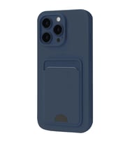 Apple İphone 16 Pro Kılıf Kelvin Kartvizitli Silikon - Lacivert
