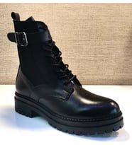 Voog 22570 Kadın Deri Postal Kauçuk Bot (Siyah)