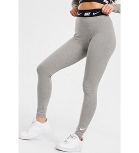 Nike Sportswear Club High Rise Full Length Kadın Yüksek Bel Pamuk Polyester Tayt Gri