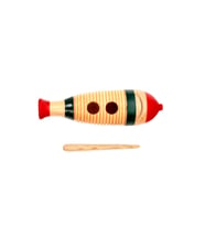 Ahşap Balık Guıro 21 Cm (Çok Renkli)