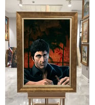 Altın Paspartulu Çerçeveli Tablo C671 (Gold)