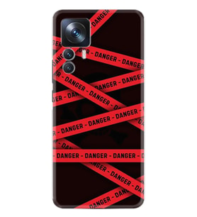 Xiaomi Mi 12t Pro Kılıf Resimli Desenli Baskılı Silikon Danger 1372