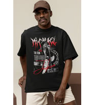 Tasarım Michael Jackson Efsane Şarkıcı Baskılı Unisex Oversize Tişört
