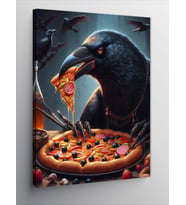 Kanvas Tablo Pizza Yiyen Karga