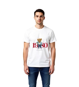 1980 Retro Moda Tarzı Baskılı Erkek Tişört