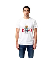 1980 Retro Moda Tarzı Baskılı Erkek Tişört