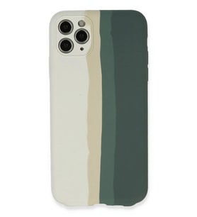 Durukar® iPhone 11 Pro Kılıf Ebruli Lansman Silikon - Beyaz-Gri