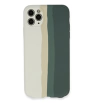 Durukar® iPhone 11 Pro Kılıf Ebruli Lansman Silikon - Beyaz-Gri