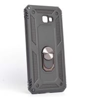 Samsung Galaxy J4 Plus Kılıf Yüzüklü Zırh Tank Vega (Siyah)