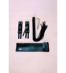 Giyim Kelepçe - Kırbaç Set, Kırbaç Takım, Fantezi Kelepçe Takım - Brf1304