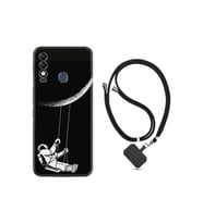 Spark 8T Kılıf Resimli Boyun Askılı İpli Desenli Silikon Series Astronot 519