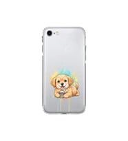 iPhone SE 2022 ile Uyumlu Splash Köpek Tasarımlı Şeffaf Silikon Kılıf
