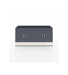Hyperion Konsol 6 Raflı 3 Çekmeceli 4 Kapaklı 176x44x99 Antrasit-Antrasit/Aytaşı