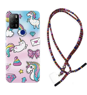 Omix X300 X500 X400 X600 X700 Kılıf Boyun Asklı Rasta Silikon Unicorn Mektup 1800