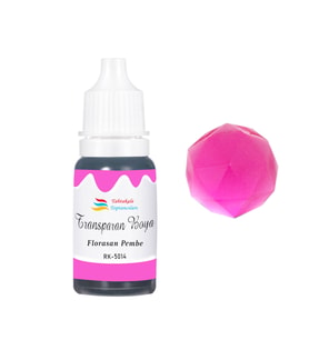 Tahtakale Toptancı Epoksi Reçine Transparan Boya Pigment Şeffaf Epoksi Boyası 20 ML  Floresan Pembe - 5014