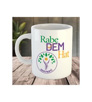 DEM Parti Tasarımlı Porselen Kupa Bardak - DEM Parti  Kupası - Rabe DEM Hat (Beyaz)