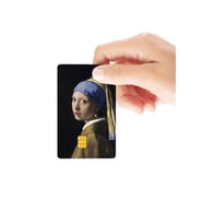 İnci Küpeli Kız Temalı Parlak Kredi/Banka Kart Kaplama Sticker
