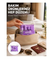 Mey İthalat® Seyahat Bakım Seti 5 Parça Sızdırmaz Şeffaf Kapaklı 30ml Yeni Nesil