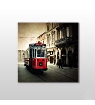 Tramvay İstanbul Kanvas Tablo 70x70cm (Karışık)