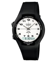 Casio AW-90H-7BVDF Quartz Silikon Siyah Beyaz Kadran 39 mm Erkek Kol Saati