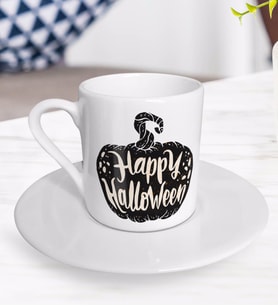 BK Gift Happy Halloween Tasarımlı Türk Kahvesi Fincanı-9