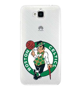 Huawei Y6 Pro Uyumlu Kapak Boston Celtics Tasarımlı Şeffaf Silikon Kılıf