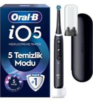 iO - 5 Siyah Yapay Zeka Teknolojili Şarjlı/Elektrikli Diş Fırçası