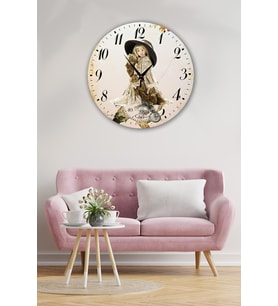 Bilge Retro Tasarımlı Duvar Saati 35 X 35 Cm (Baskılı)