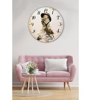 Bilge Retro Tasarımlı Duvar Saati 35 X 35 Cm (Baskılı)