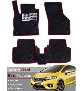HONDA JAZZ HATCHBACK (2012-2014) Uyumlu EVA Paspas Tam Set–Araca Özel,Kolay Montaj