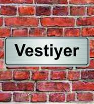 Hediyelikevi Gümüş Renk 10x20 cm Vestiyer Yazılı Metal Yönlendirme Levhası