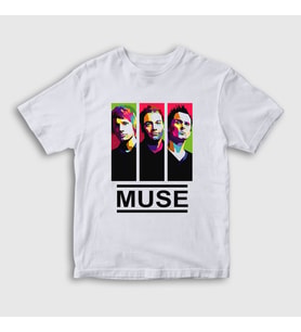 Presmono Unisex Çocuk Beyaz Band Muse T-Shirt 69722tt