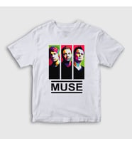 Presmono Unisex Çocuk Beyaz Band Muse T-Shirt 69722tt