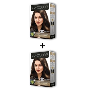2X2 Tüp Krem Saç Boyası Seti Koyu Kumral No:6.0