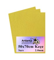 Sarı Keçe 50x70 cm 2.0 mm 3 Adet Renkli Hobi Keçesi Elişi Keçesi Anasınıfı Kreş Okul Öncesi